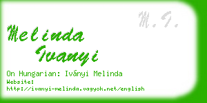 melinda ivanyi business card