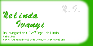 melinda ivanyi business card